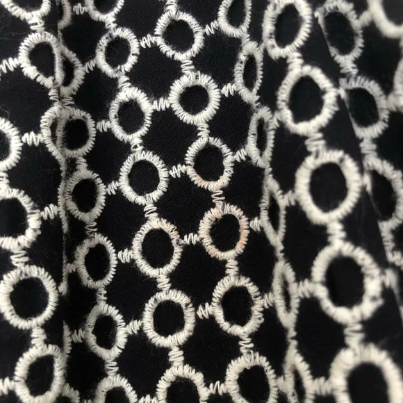 Sz4 Elegant Ann Taylor Navy and White Sleeveless Dress - Picture 7 of 9